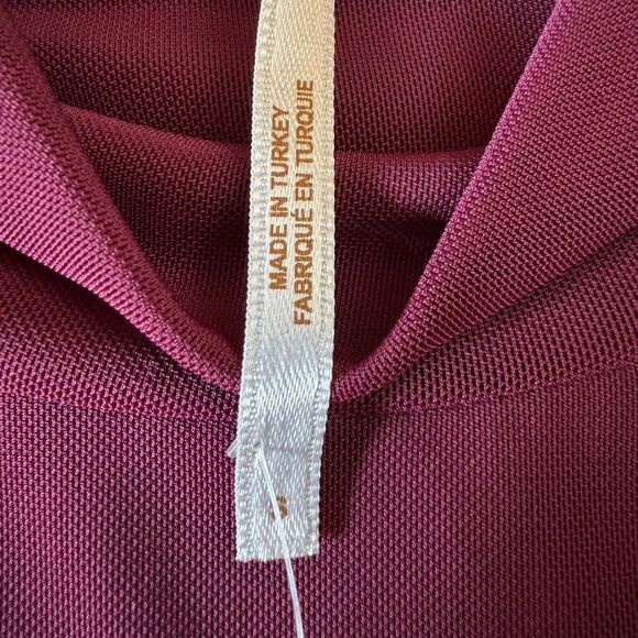 Free People Maroon Long Sleeve Sheer Womens Top Size Small Comfy Chic Luxury New - Picture 3 of 5